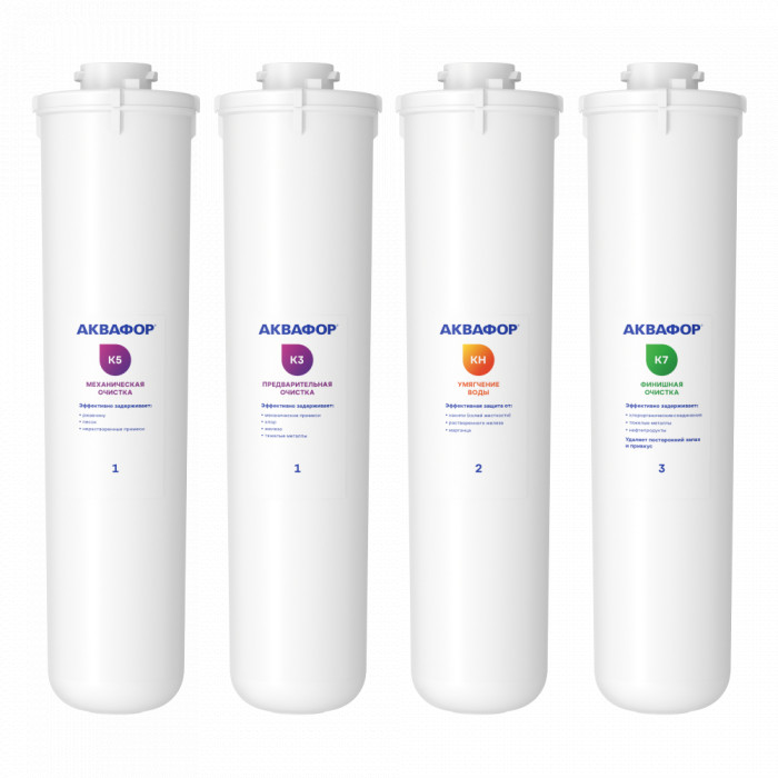 

Комплект сменных модулей для Аквафор Кристалл Квадро H (исп.2) на год