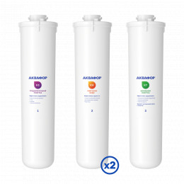 Комплект сменных модулей для Аквафор Кристалл Квадро 2H (исп.2) на год