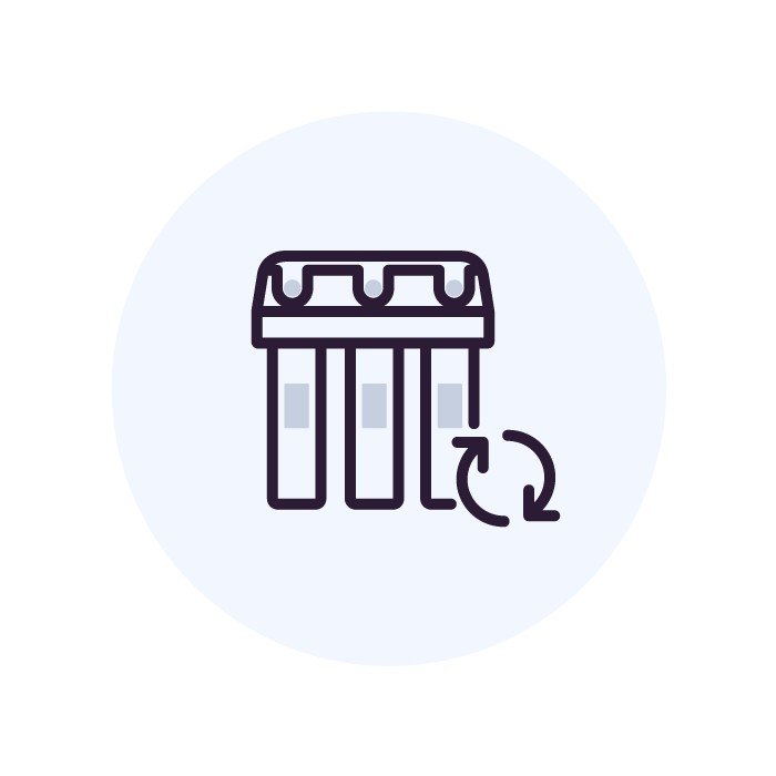 

Годовое обслуживание обратноосмотического фильтра в зоне 2